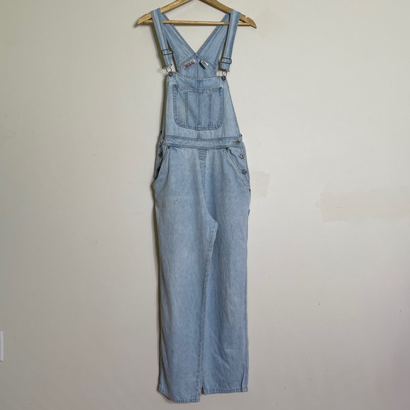 Bill Blass 90s Y2K Denim Bib Overalls Baggy Size S - Picture 1 of 4